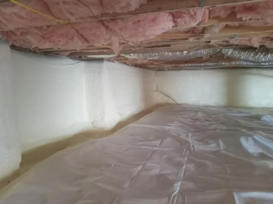 Crawl space encapsulation with closed-cell spray foam for Attic Insulation in Rancho Murieta